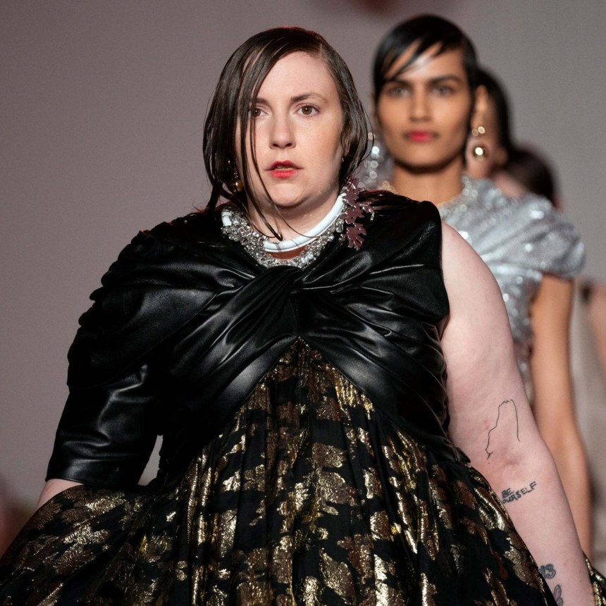 Lena Dunham's Custom Ellie Misner Couture Is Realizing Her "Botticelli Meets Nigella Lawson" Fashion Dream